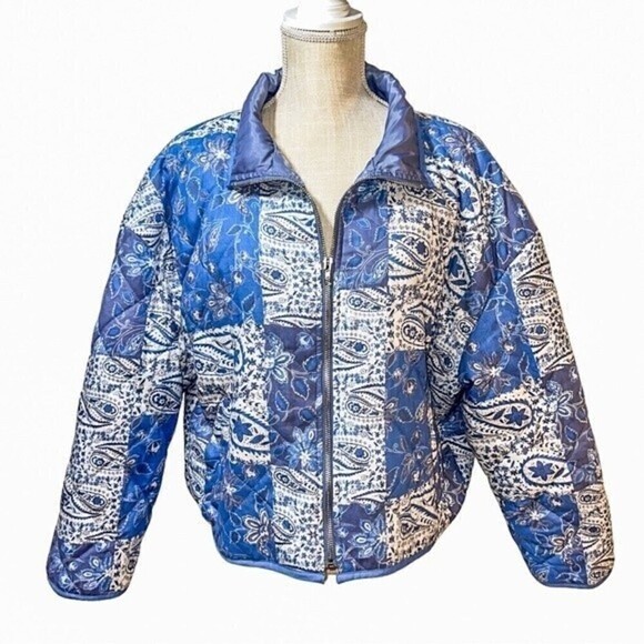 7 For All Mankind Jackets & Blazers - 7 For All Mankind Bomber Jacket Paisley Quilted Zip Up